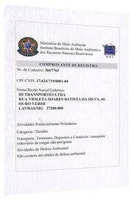 Certificado IBAMA