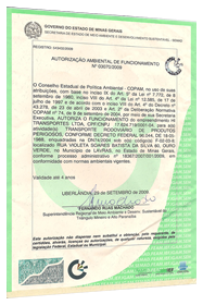 Certificado Produtos Perigosos